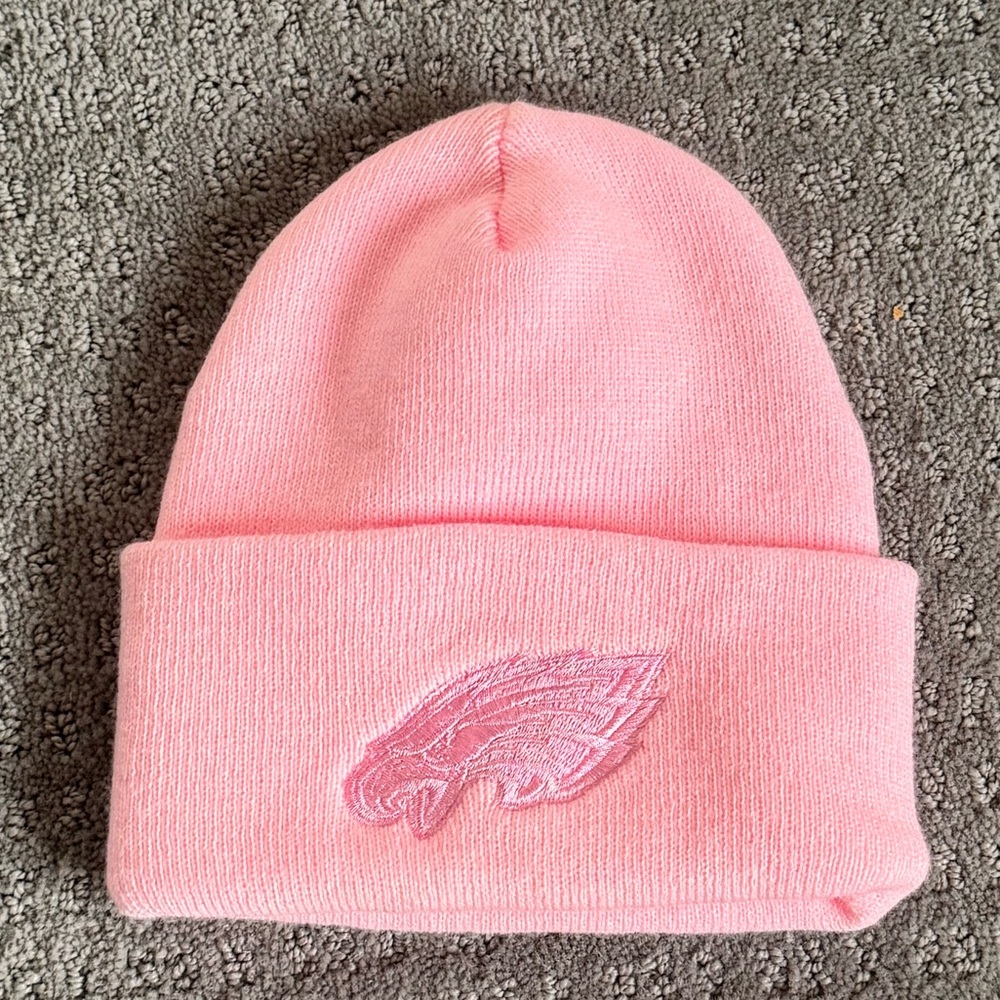 Reebok Philadelphia Eagles Football Pink Knit Beanie